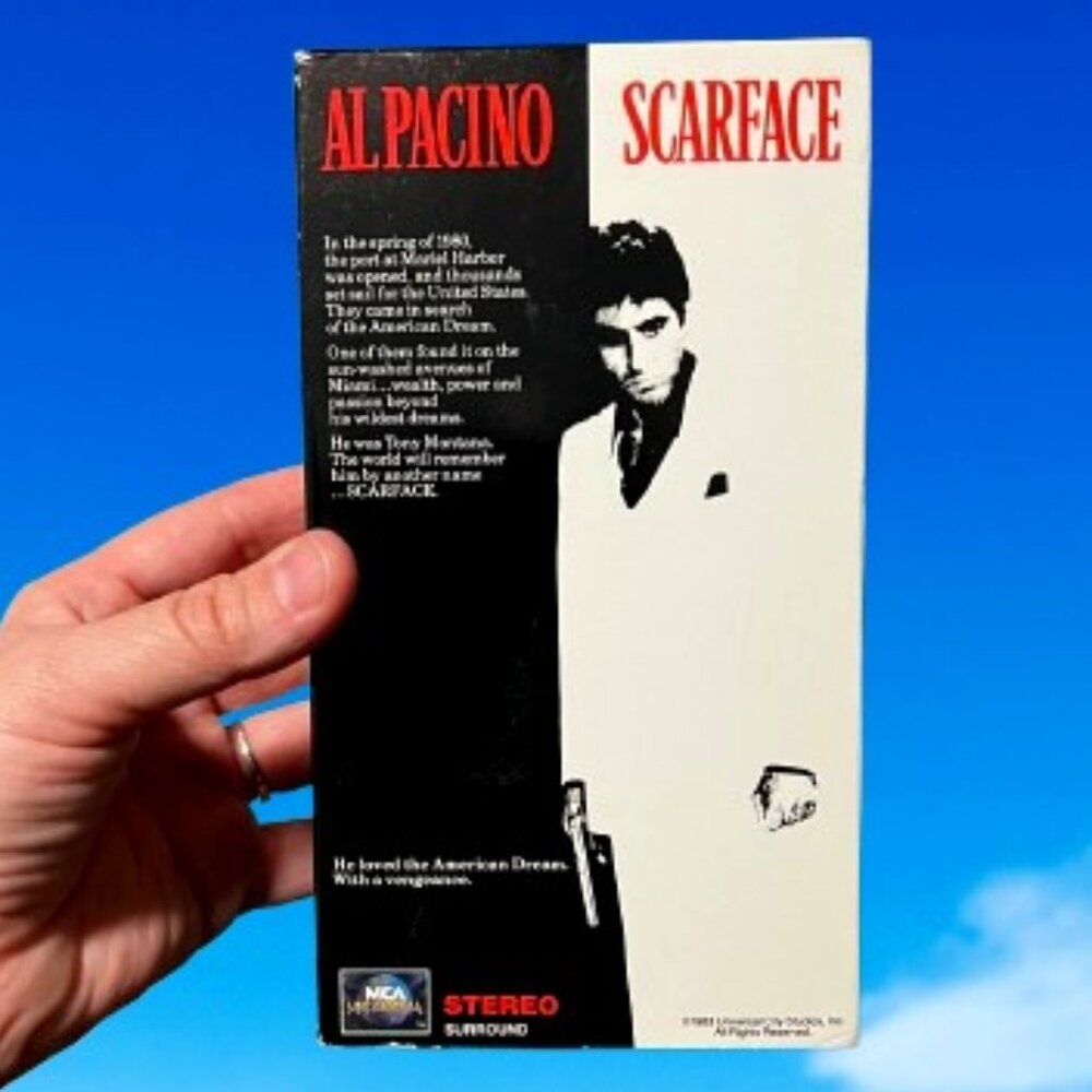 Al Pacino Scarface VHS Movie - 2 Tape Set